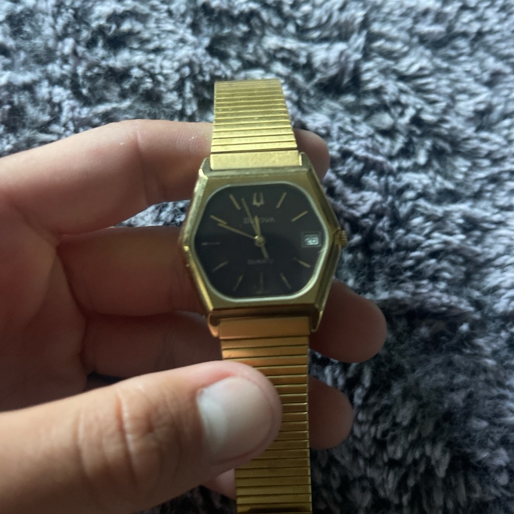 Vintage stainless steel bulova wrist watch